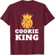 Cookie King Funny Chocolate Chip Baker Cookie Dealer Biscuit T-Shirt - T-Shirt | Maroon