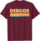 DEACON Name Personalized Funny Retro Vintage Birthday T-Shirt - T-Shirt | Maroon