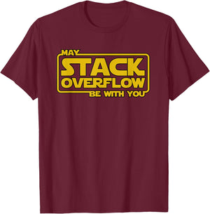 Stack Overflow with You DevOps Java Python Linux Programmer T-Shirt - T-Shirt | Maroon