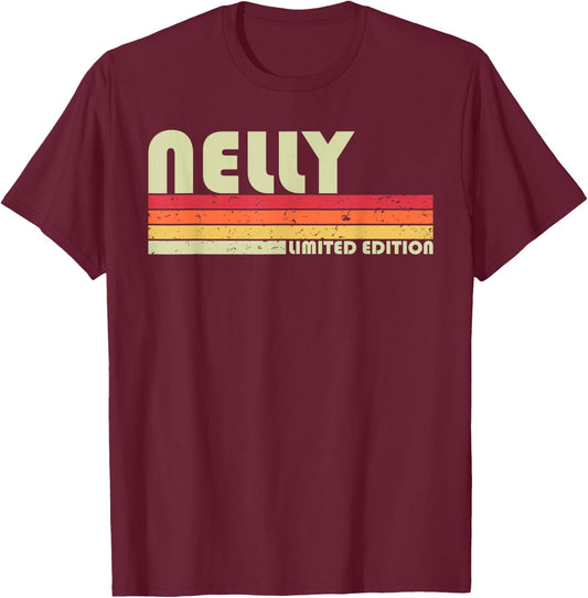 NELLY Name Personalized Retro Vintage 80s 90s Birthday T-Shirt - T-Shirt | Maroon