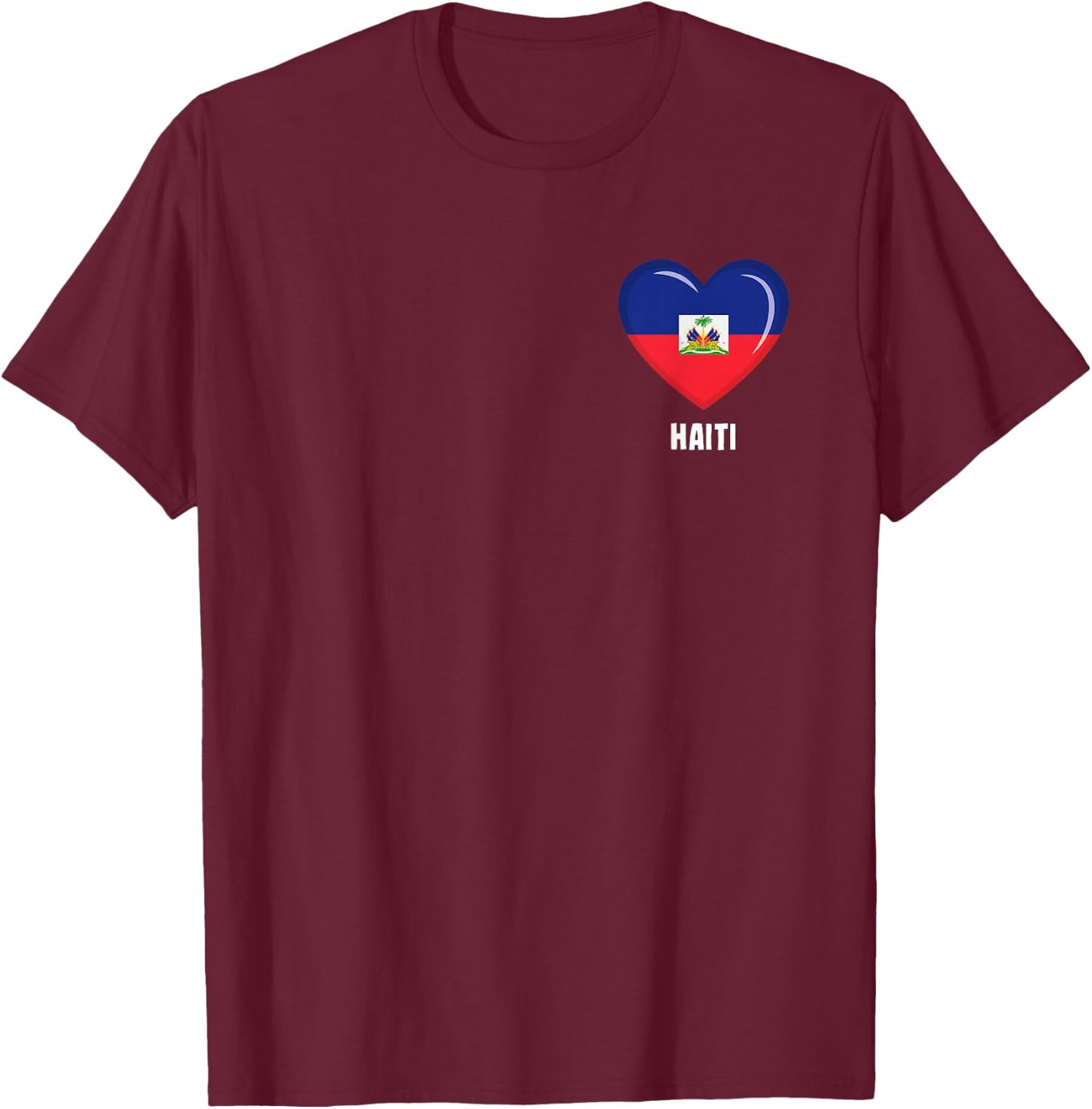 Haiti Flag Shirt | Haitian T-Shirt - T-Shirt | Maroon