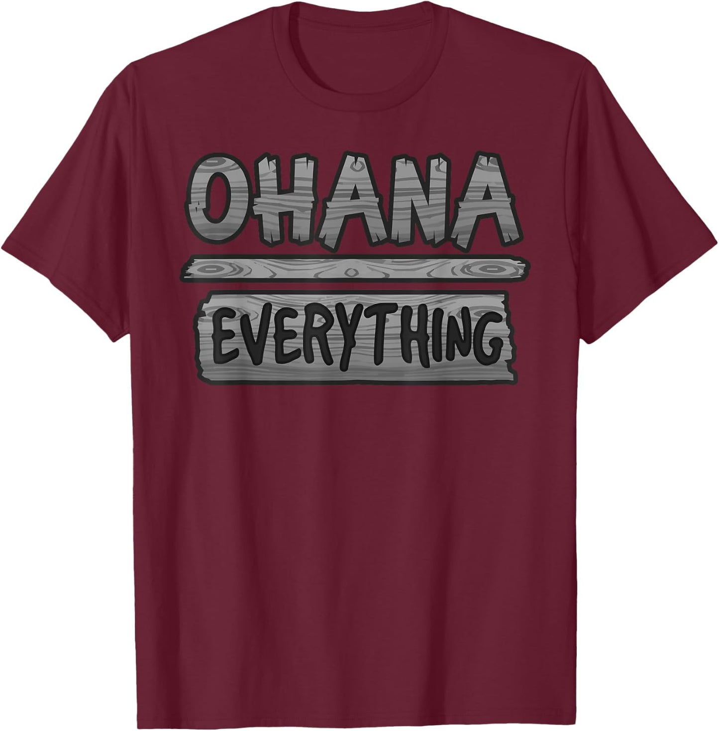 Ohana Over Everything | Funny Hawaii Family First Lover Gift T-Shirt - T-Shirt | Maroon