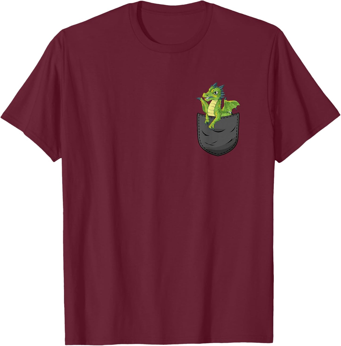 Dragon Pocket T-Shirt - T-Shirt | Maroon