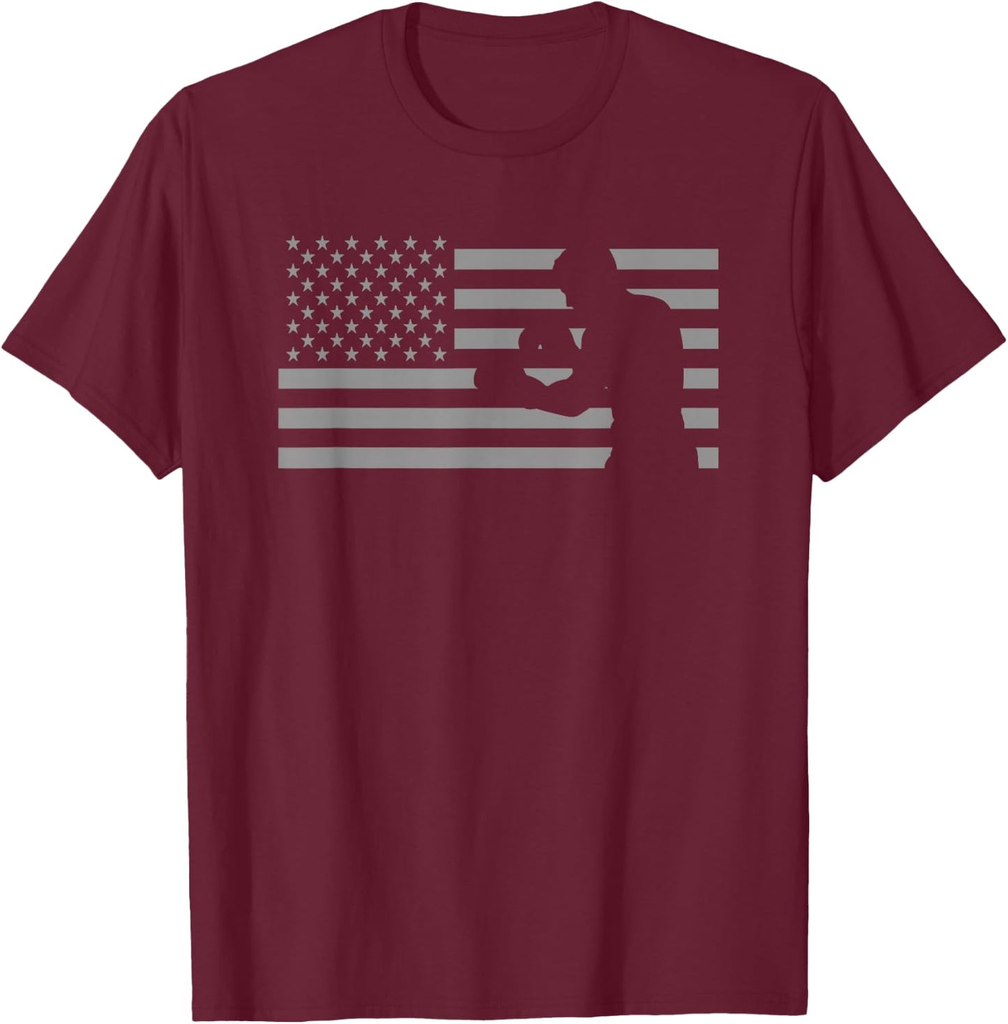 American Flag Boxer T Shirts - Boxing T-Shirt - T-Shirt | Maroon
