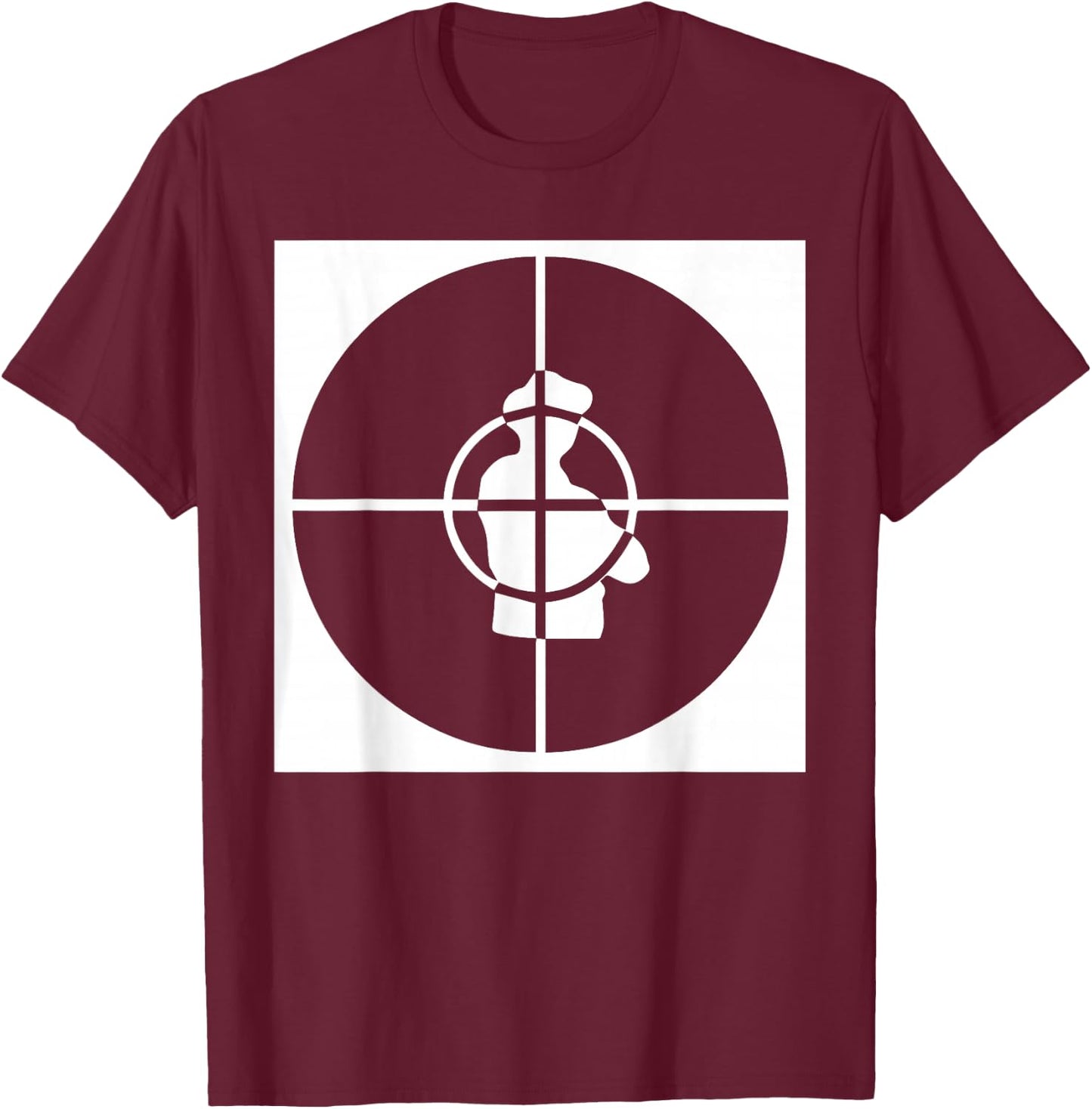 Public Enemy Big Target Logo T-Shirt - T-Shirt | Maroon