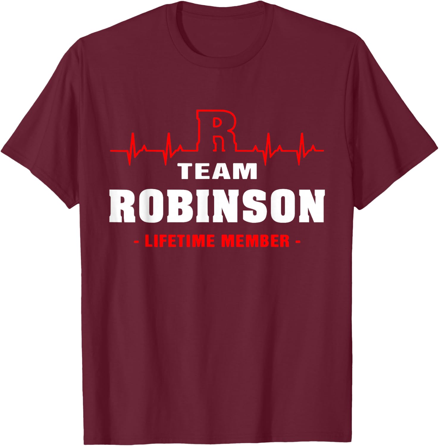 ROBINSON surname proud Family Team ROBINSON lifetime member T-Shirt - T-Shirt | Maroon