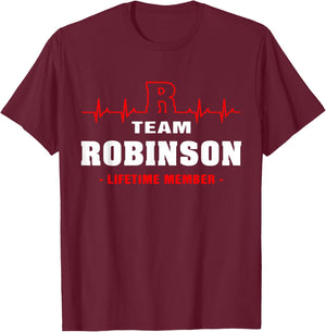 ROBINSON surname proud Family Team ROBINSON lifetime member T-Shirt - T-Shirt | Maroon
