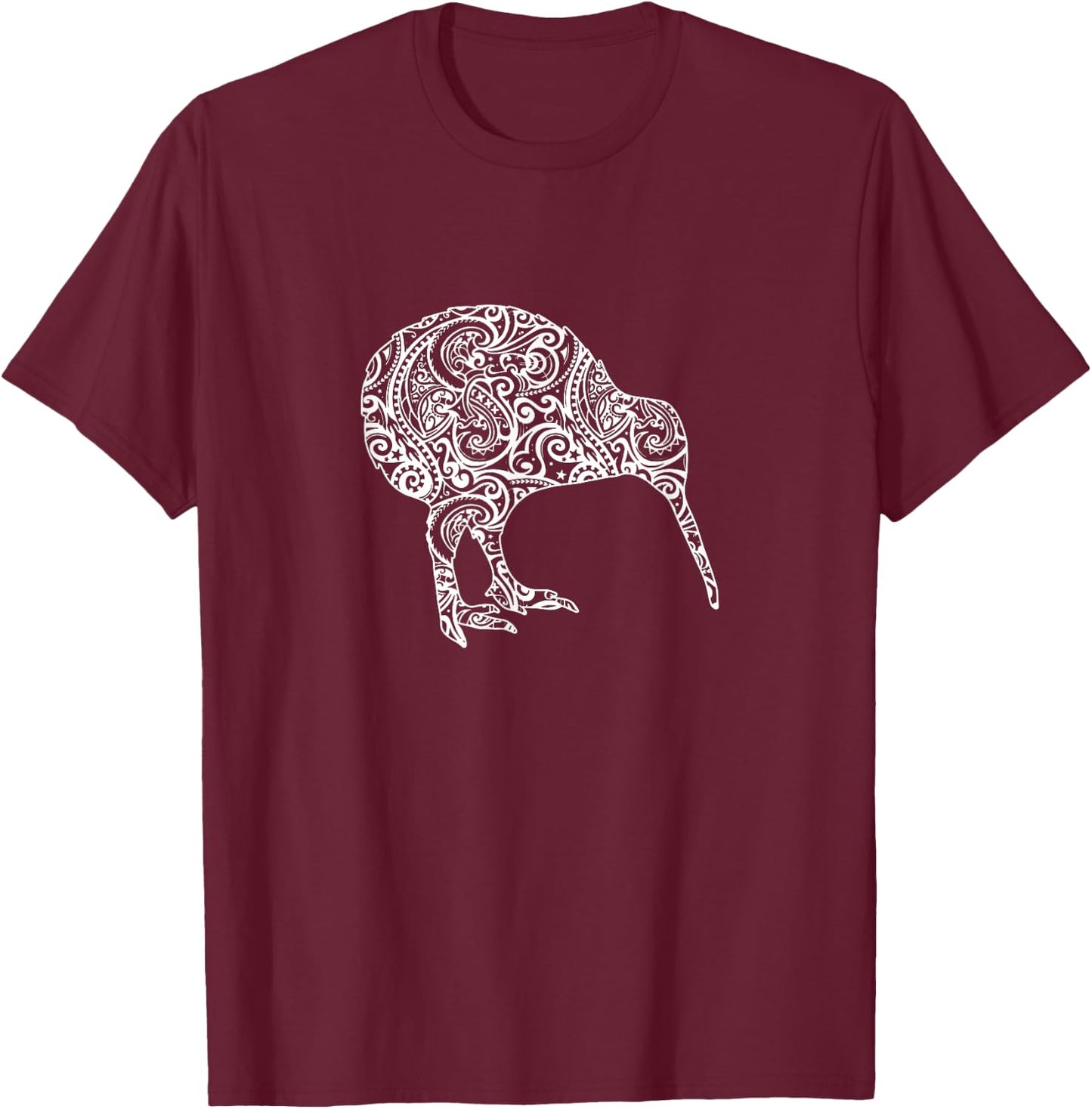 Kiwi Maori Polinesian, New Zealand Kiwi Bird T-Shirt - T-Shirt | Maroon