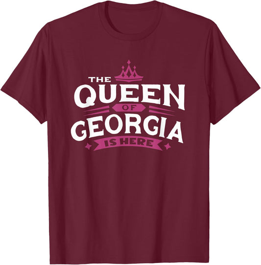 The Queen Of Georgia T-Shirt - T-Shirt | Maroon