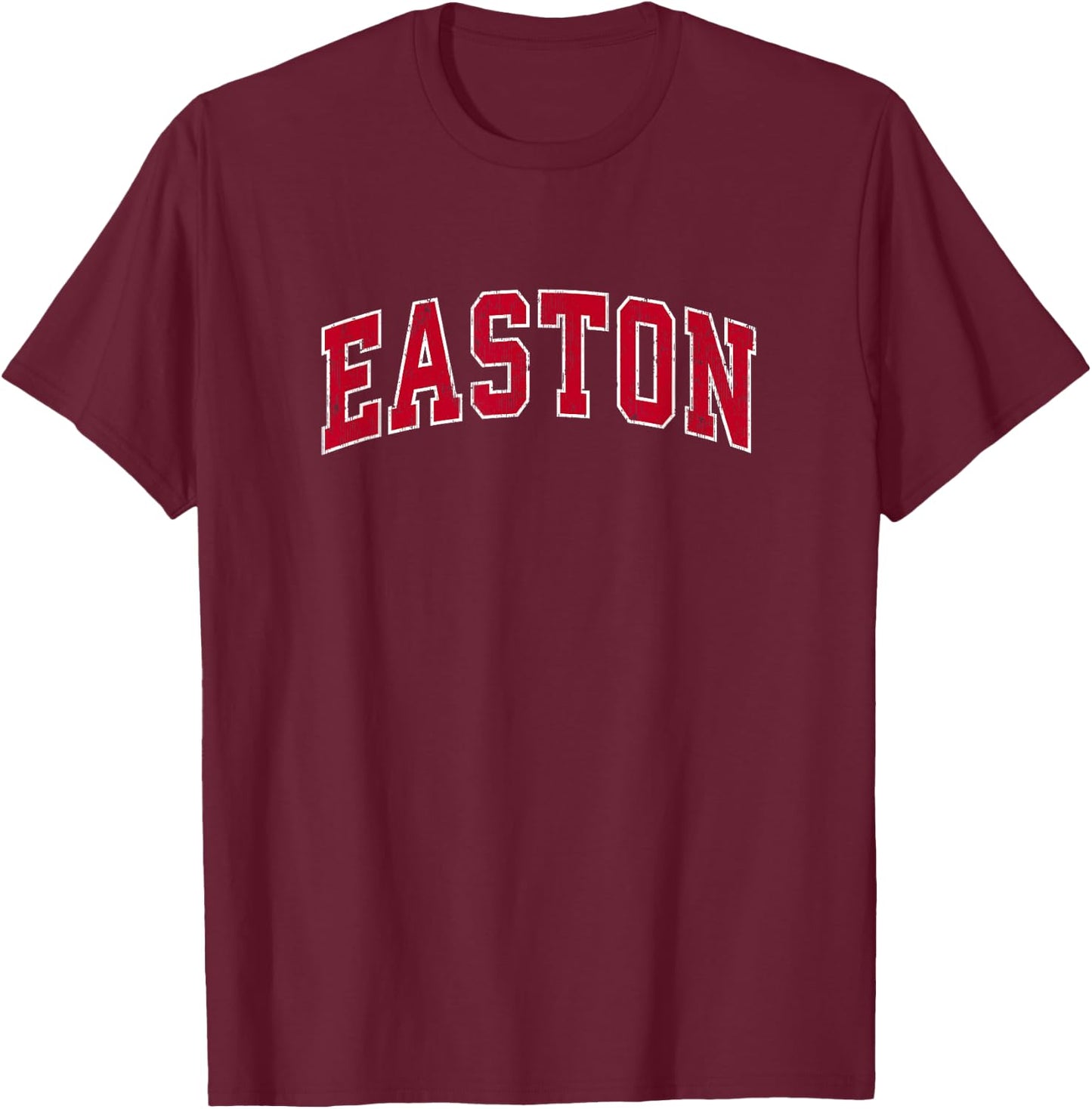 Easton Connecticut CT Vintage Sports Design Red Design T-Shirt - T-Shirt | Maroon