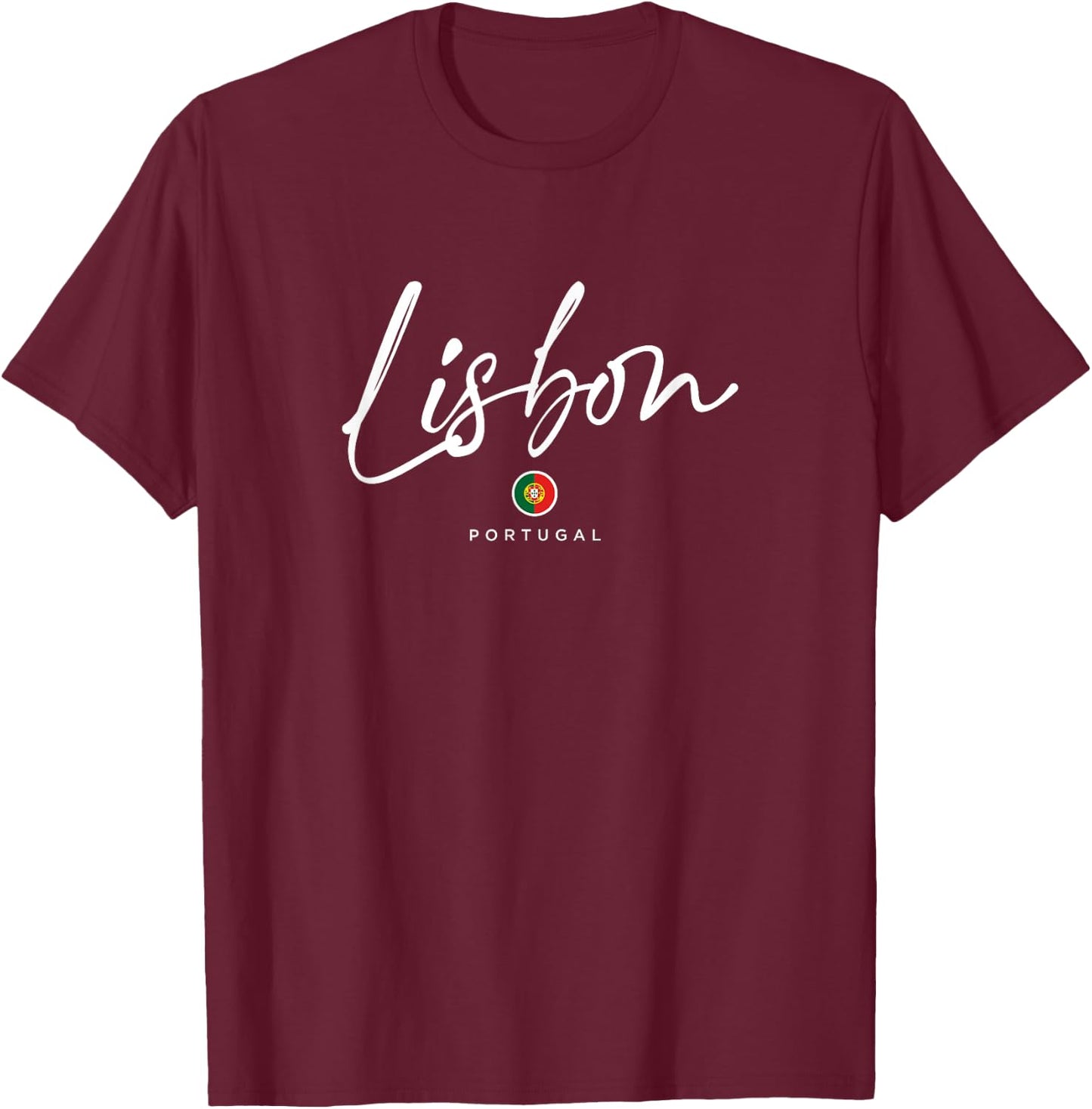 Lisbon Portugal T-Shirt - T-Shirt | Maroon