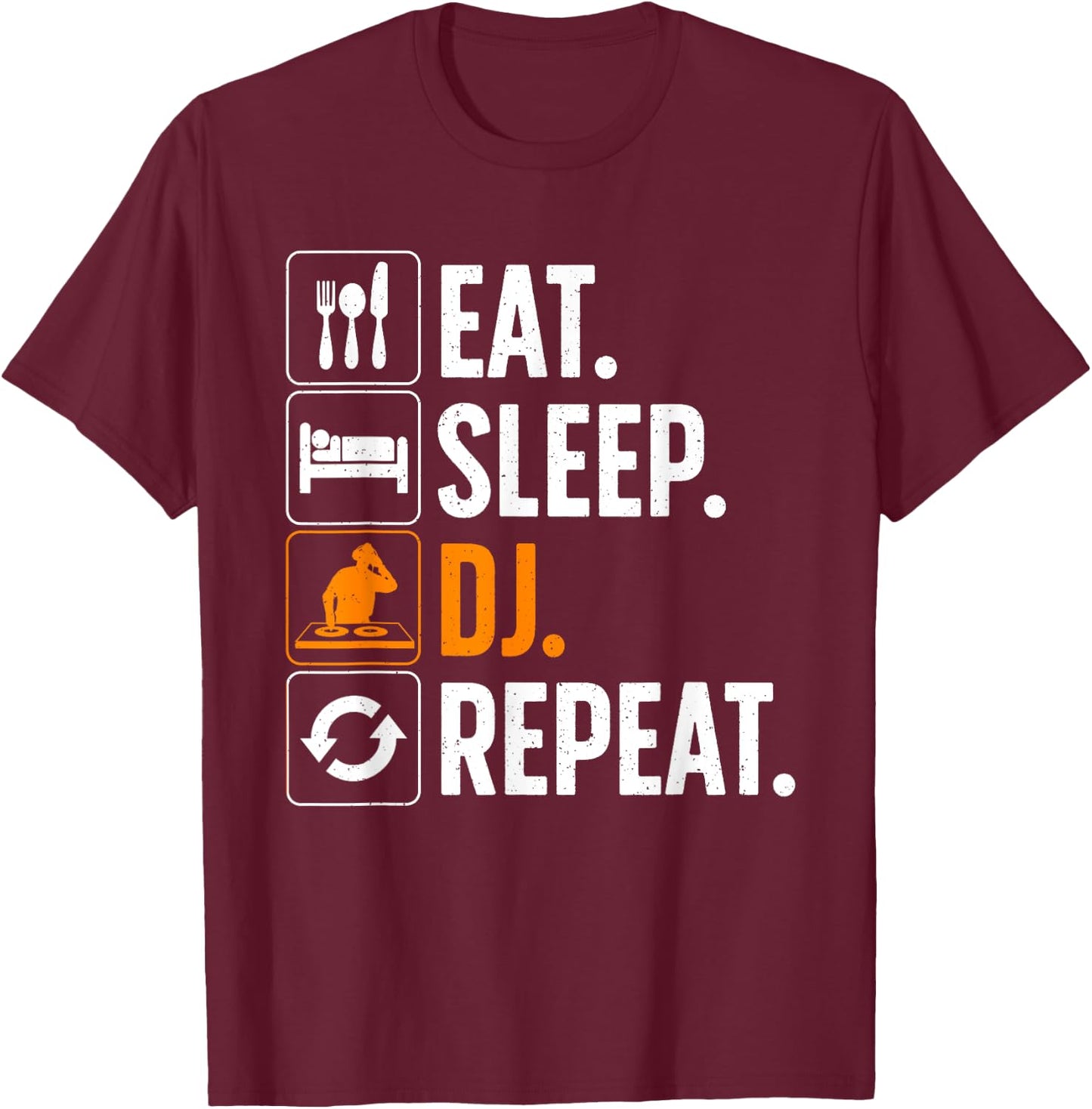 Cool DJ Women Disc Jockey Radio DJs Jazz Music Lover T-Shirt - T-Shirt | Maroon