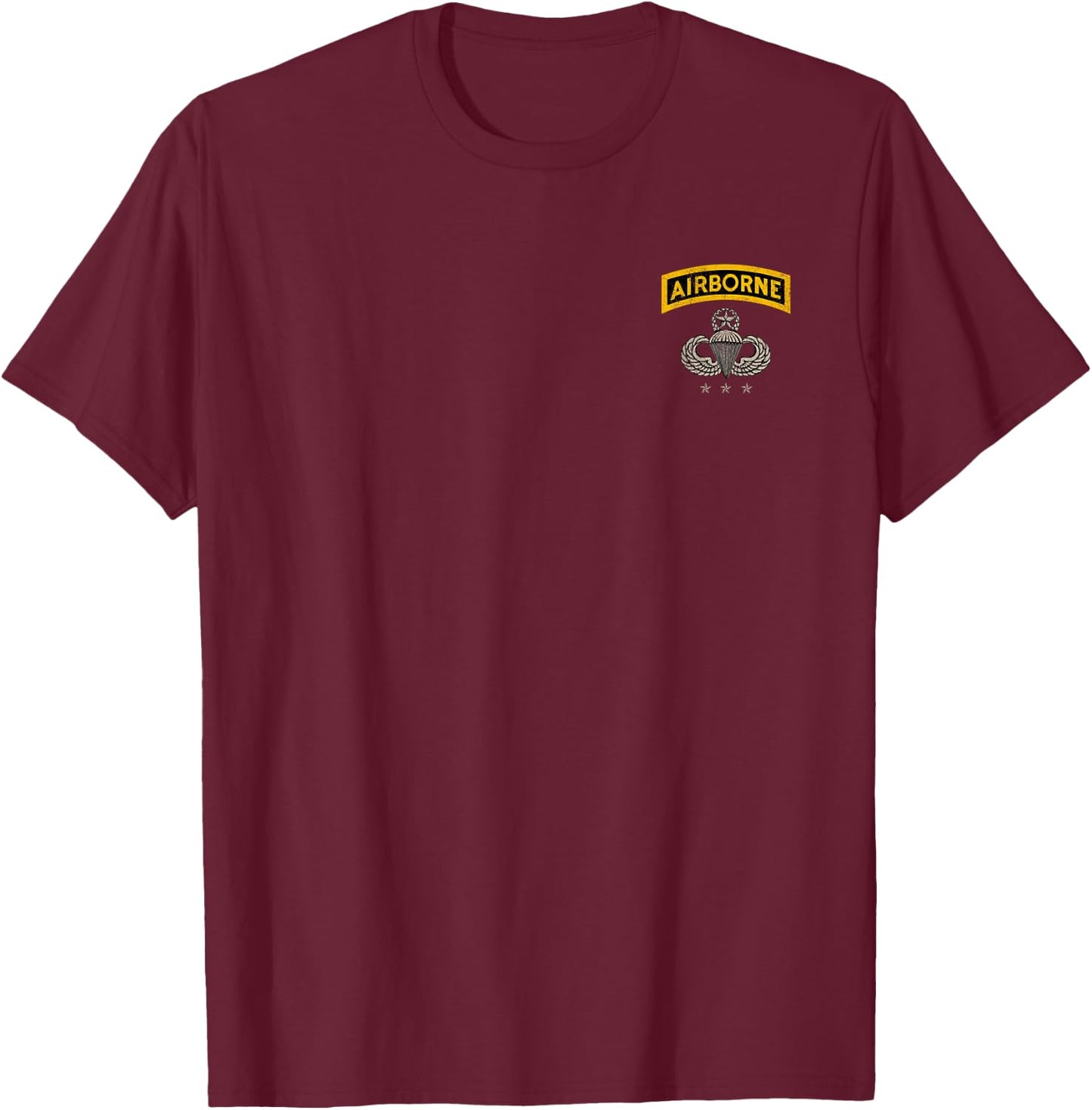 Proud U.S Army Airborne Division Tab , Veterans Day T-Shirt - T-Shirt | Maroon