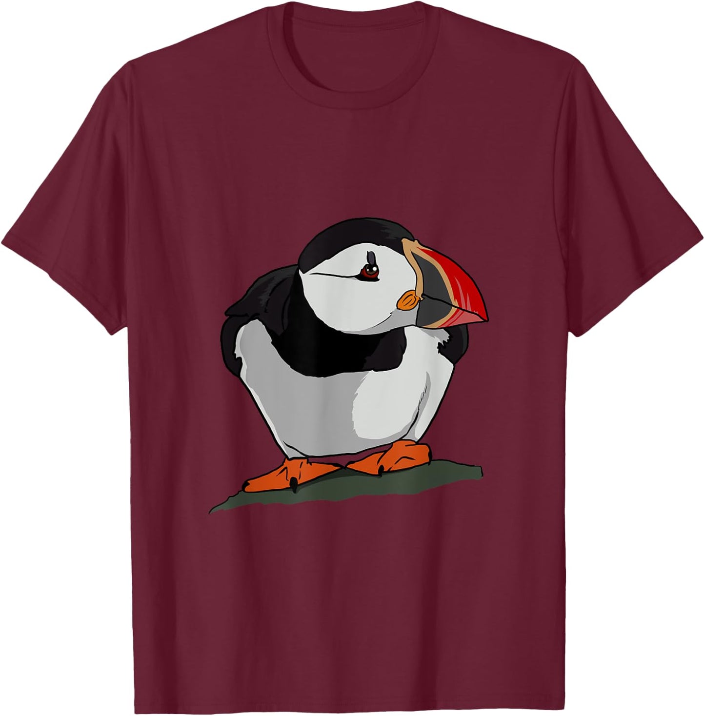 Cute Puffin Baby Gift for Observers T-Shirt - T-Shirt | Maroon