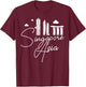 Singapore Asia City Skyline Map Travel T-Shirt - T-Shirt | Maroon