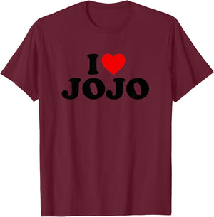 Kids I Love Jojo For Boy Girl Toddler Children Youth T-Shirt - T-Shirt | Maroon
