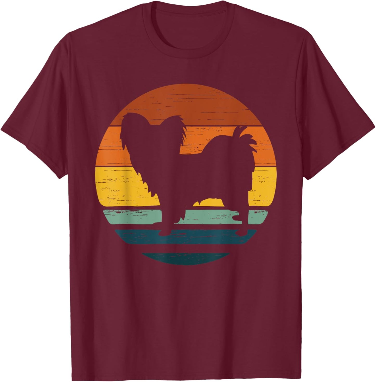 Chion Vintage Retro Mum Dad Dog Gift T-Shirt - T-Shirt | Maroon
