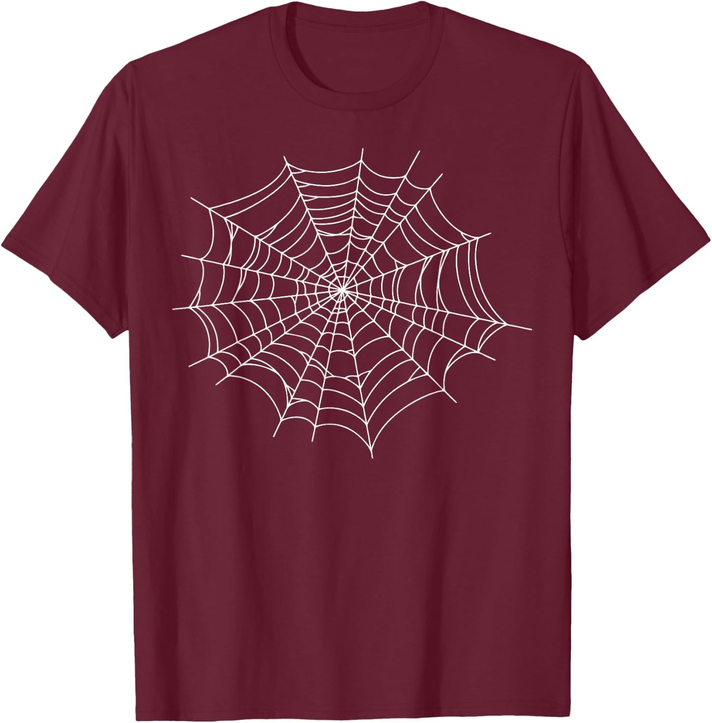 Halloween Spider Web Costume DIY Easy Costume T-Shirt - T-Shirt | Maroon