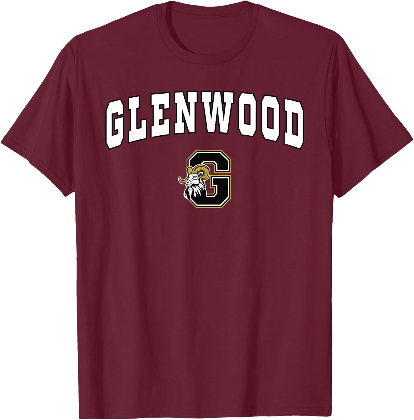 Glenwood High School Rams T-Shirt - T-Shirt | Maroon