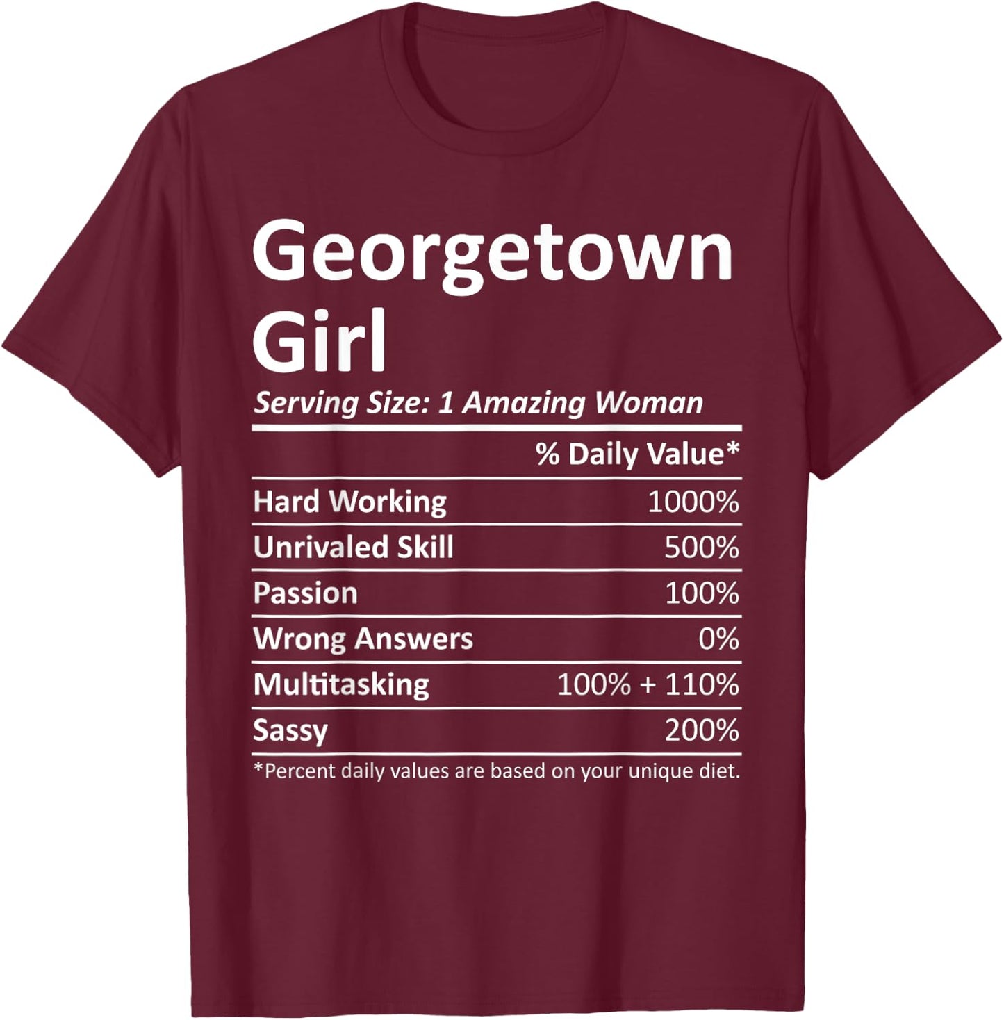 GEORGETOWN GIRL KY KENTUCKY Funny City Home Roots USA Gift T-Shirt - T-Shirt | Maroon