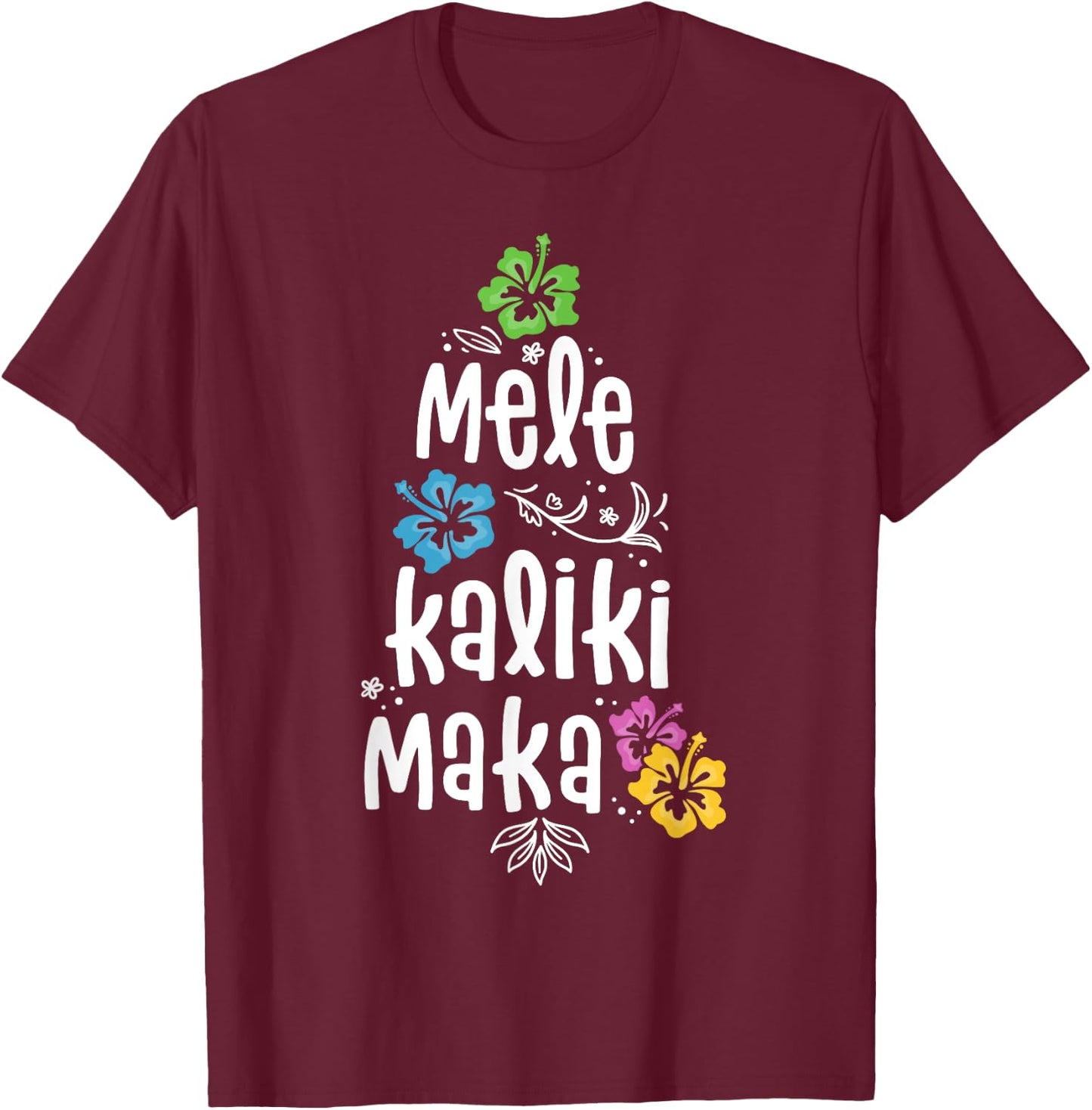 Mele Kalikimaka Christmas Shirts Hawaiian Xmas Vacation T-Shirt - T-Shirt | Maroon