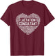 Lactation Consultant Heart Gift Breastfeeding Lactivist T-Shirt - T-Shirt | Maroon