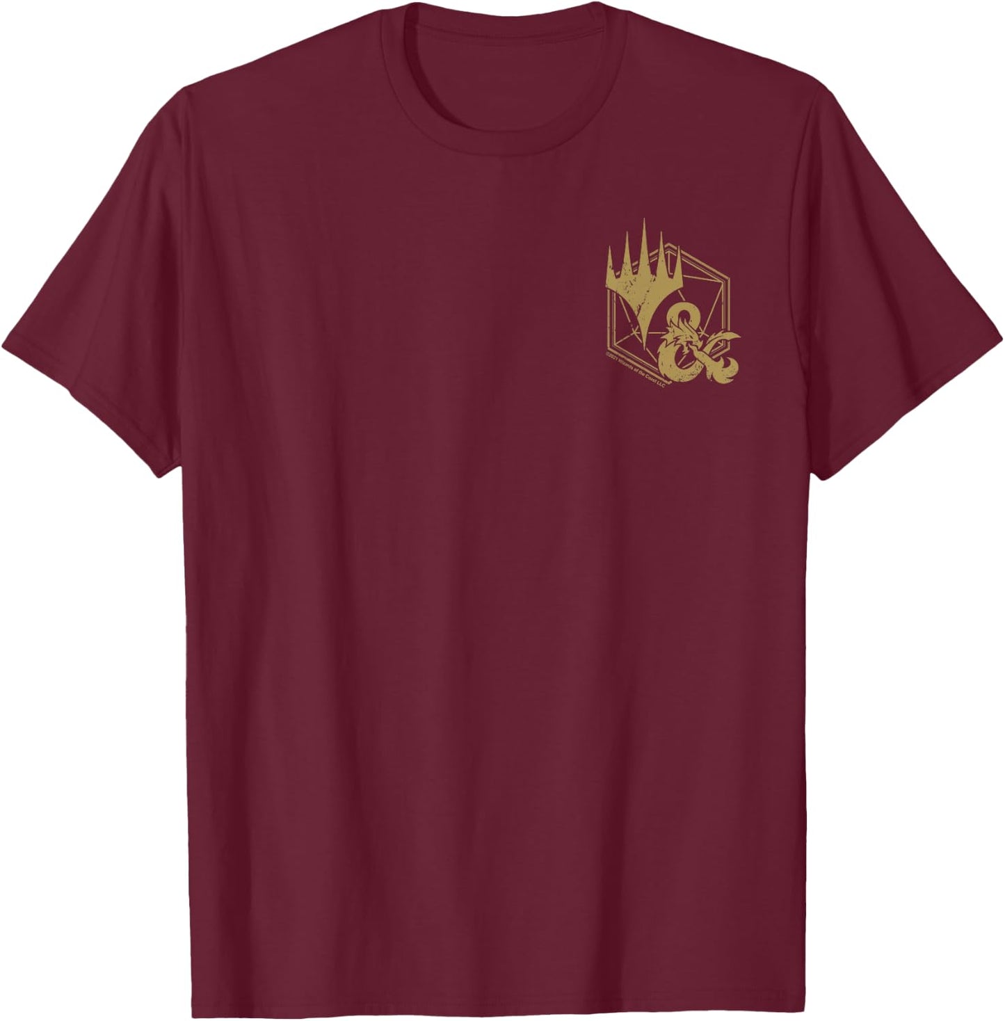 Magic: The Gathering D&D Logo Crossover Pocket T-Shirt - T-Shirt | Maroon