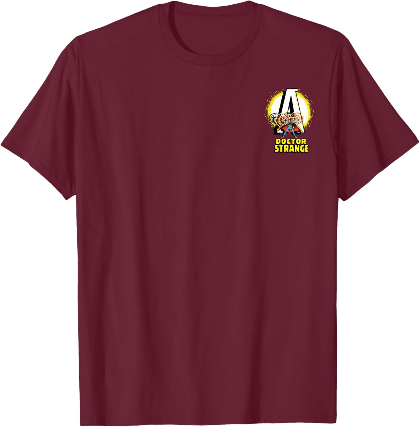 Marvel Avengers Doctor Strange Pocket Logo T-Shirt - T-Shirt | Maroon