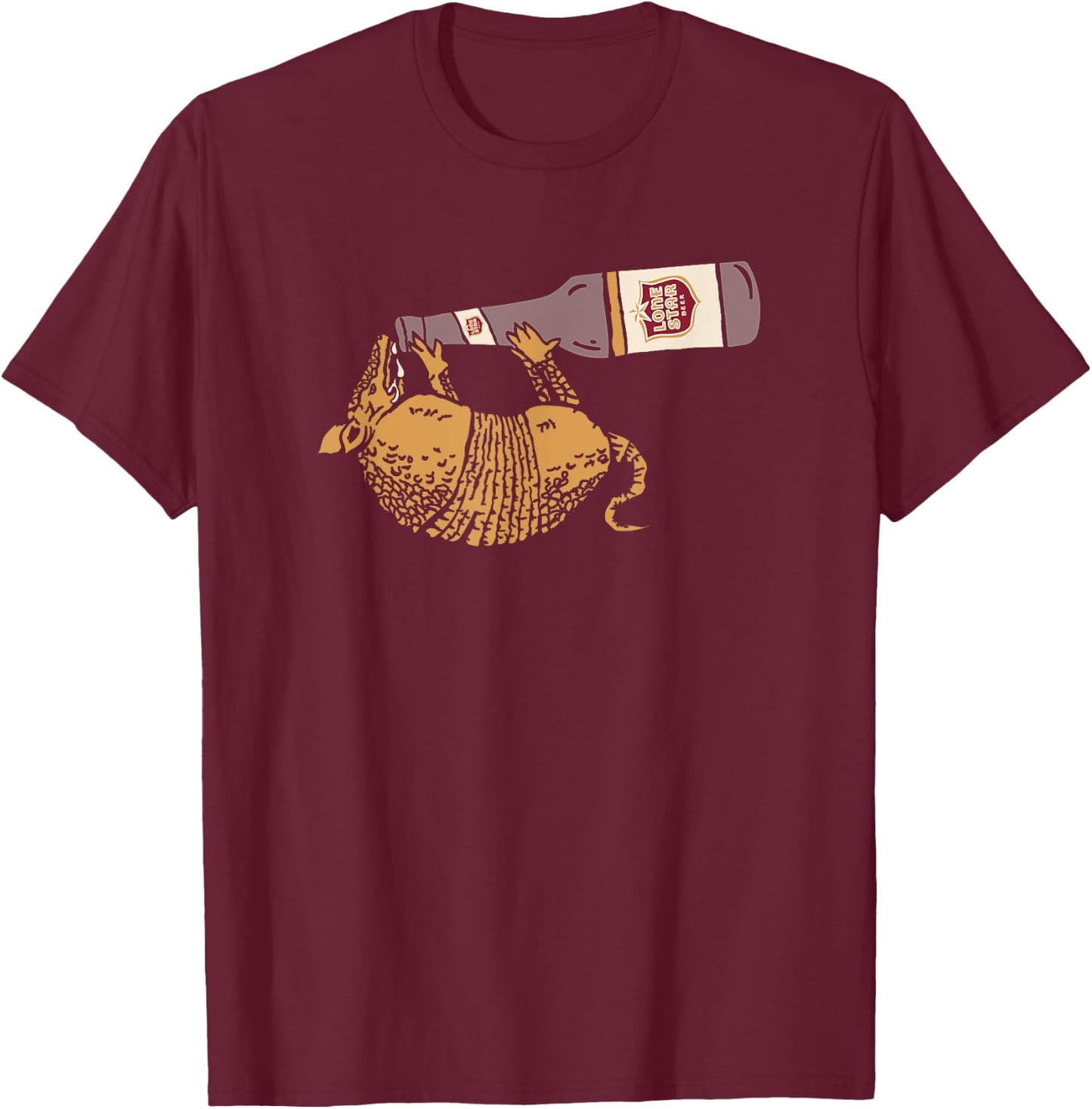 Lone Star Style - Texas Armadillo T-Shirt - T-Shirt | Maroon