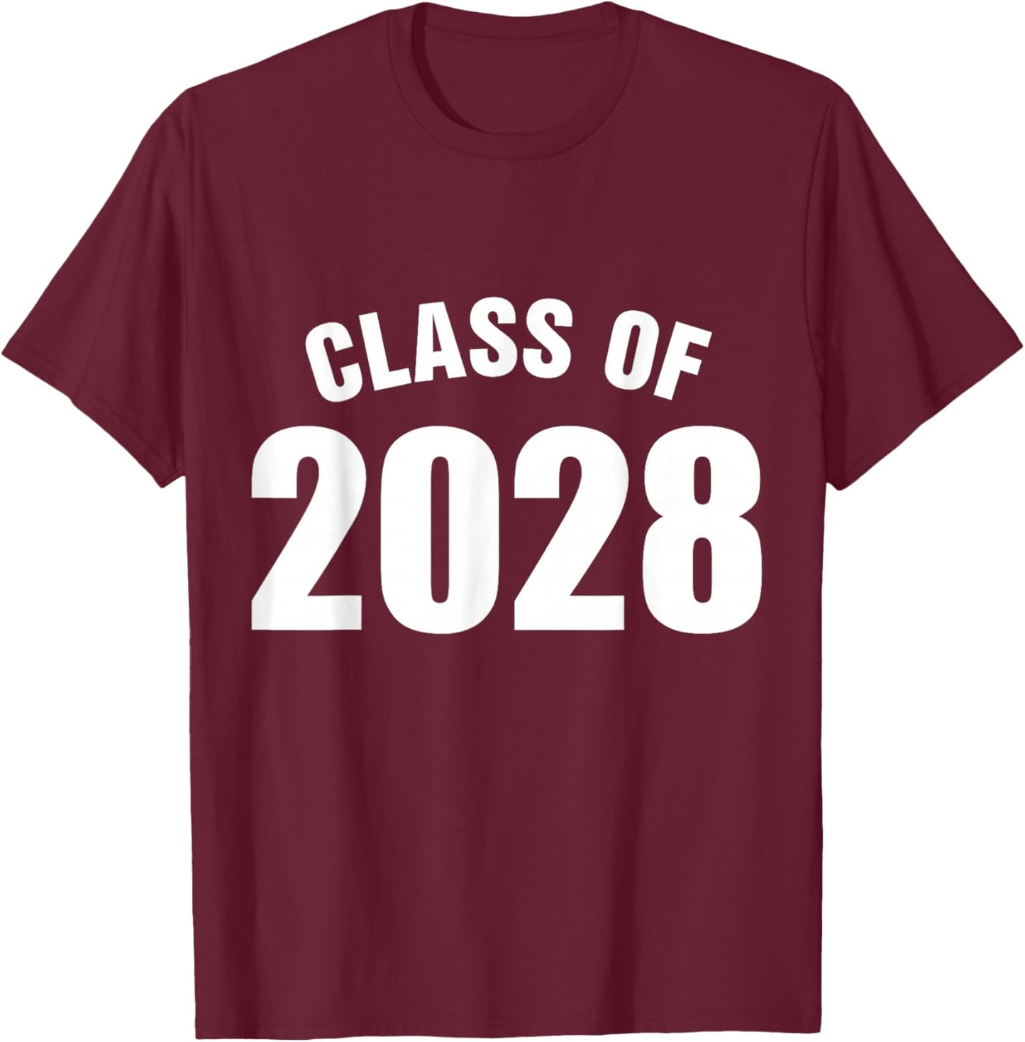 Class Of 2028 Senior Graduation School T-Shirt - T-Shirt | Maroon