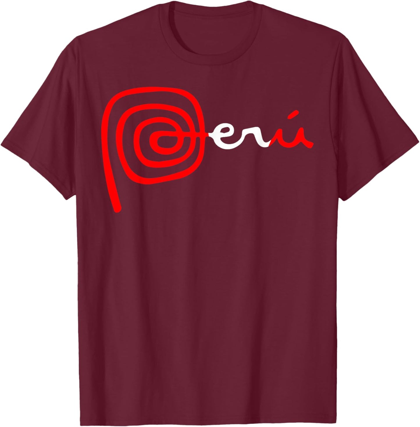 Peru - Marca Peru Nazca Lines T-Shirt - T-Shirt | Maroon