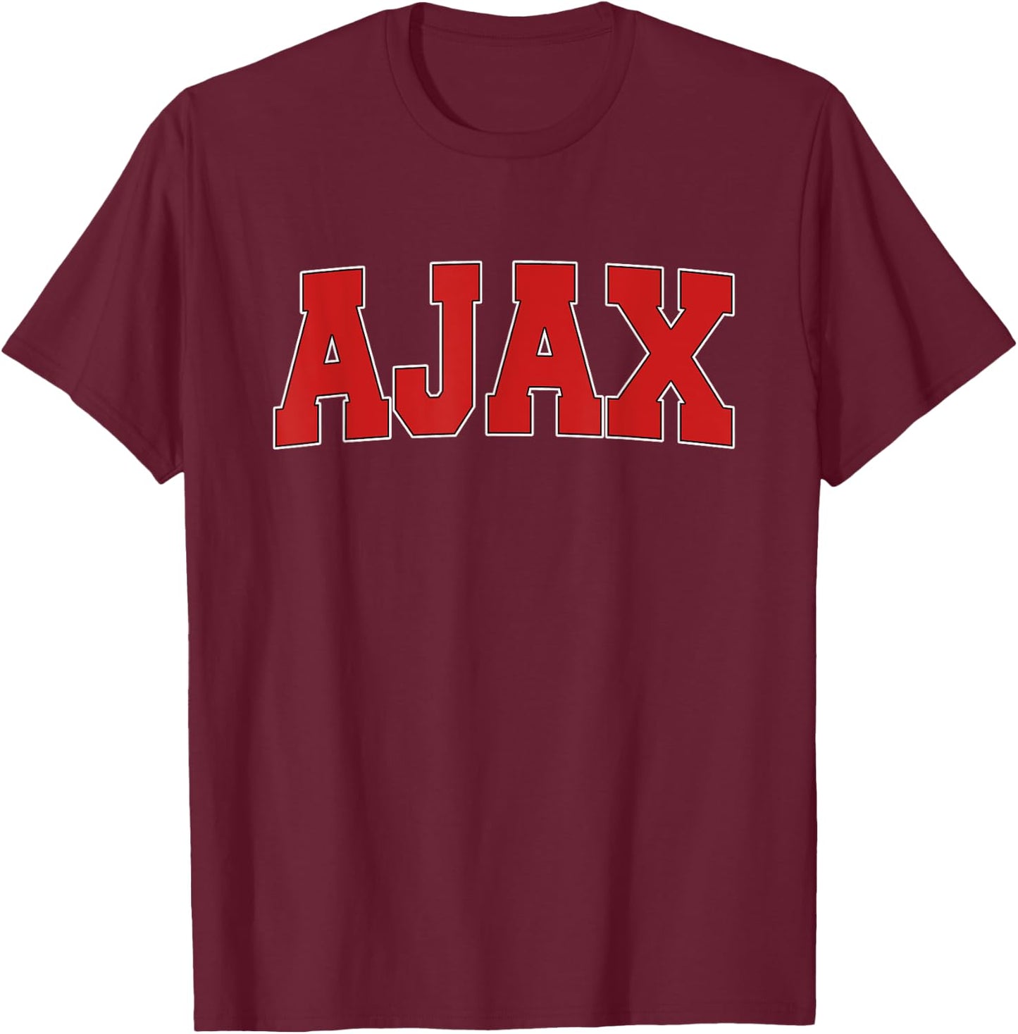 AJAX CANADA Varsity Style Vintage Retro Canadian Sports T-Shirt - T-Shirt | Maroon