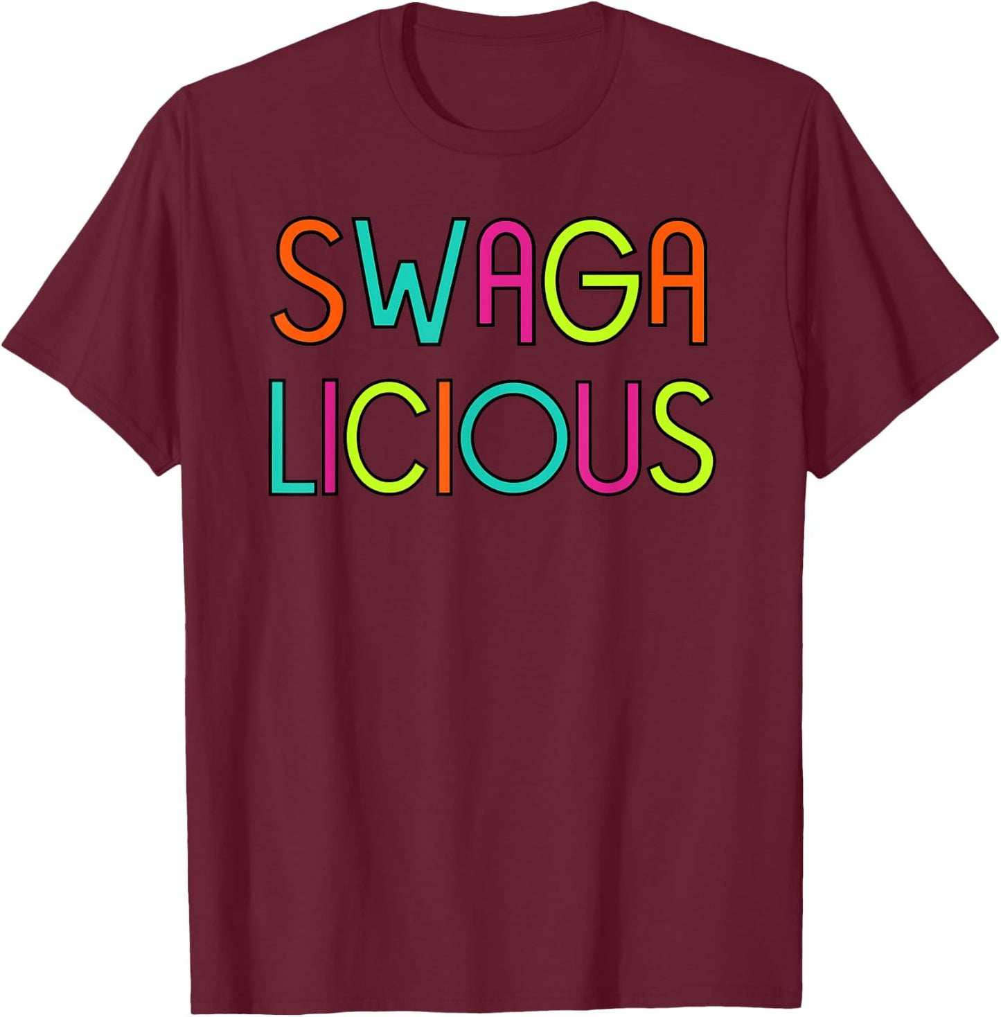 Funny Swagalicious Urban Hip Hop Statement Funky T-Shirt - T-Shirt | Maroon