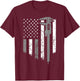 Funny USA Flag CNC Mechanic Tools Machinist Gift Men Women T-Shirt - T-Shirt | Maroon