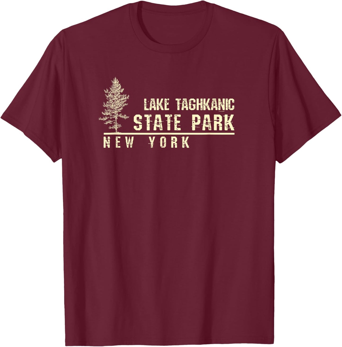 NY Souvenir Gift Lake Taghkanic State Park T-Shirt - T-Shirt | Maroon