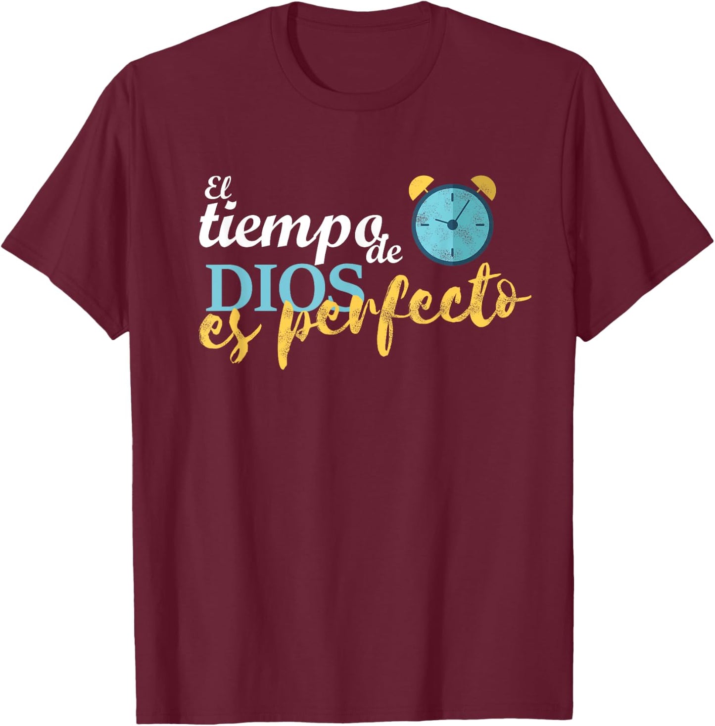 El tiempo de Dios es perfecto Jesus Cristo espanol spanish T-Shirt - T-Shirt | Maroon