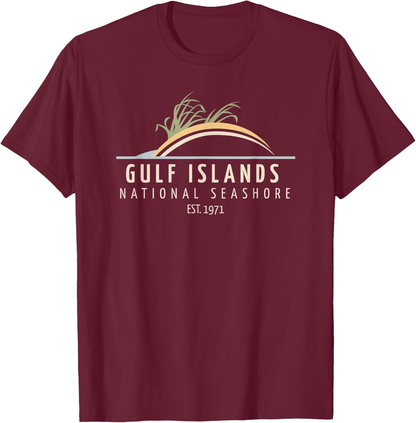 Souvenir Gift Gulf Islands National Seashore T-Shirt - T-Shirt | Maroon