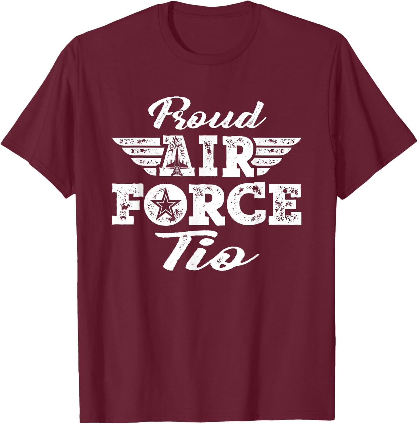 Proud US Air Force Tio - Pride Military Family Uncle Gifts T-Shirt - T-Shirt | Maroon