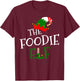 The Foodie Elf Family Matching Group Gift Christmas Costume T-Shirt - T-Shirt | Maroon