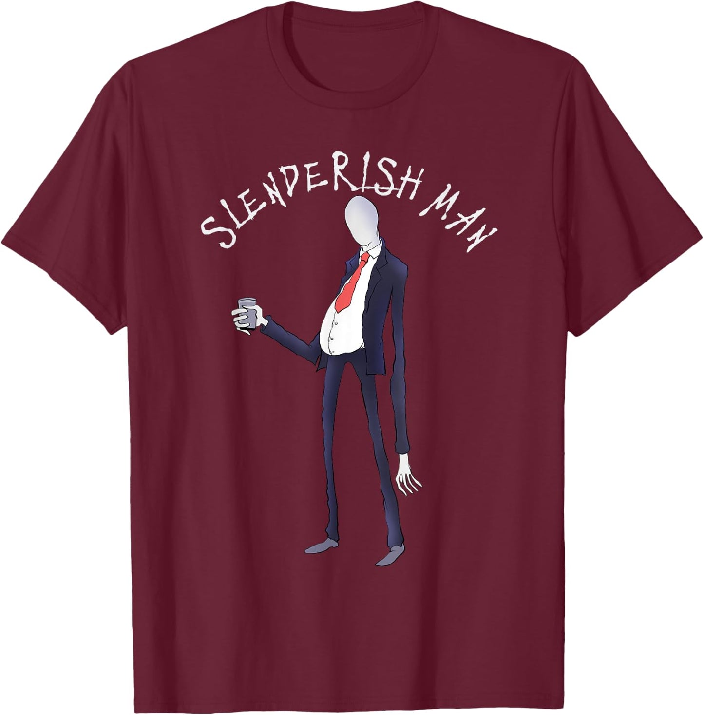 Easy Halloween costume funny slenderman men's T-Shirt - T-Shirt | Maroon