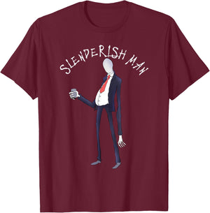 Easy Halloween costume funny slenderman men's T-Shirt - T-Shirt | Maroon