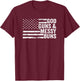GOD GUNS & MESSY BUNS - Pro Gun American Flag T-Shirt - T-Shirt | Maroon
