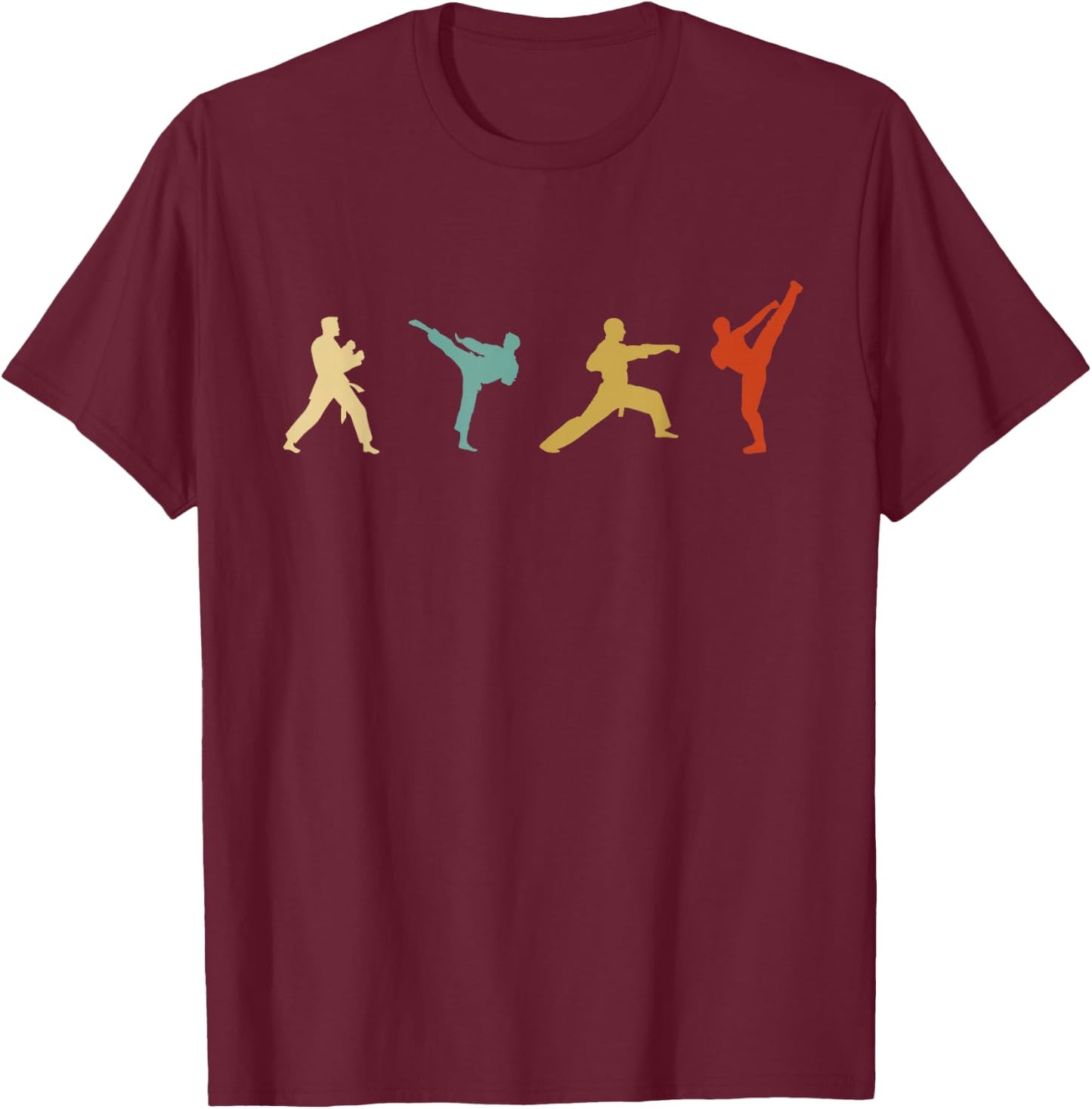 Vintage Taekwondo Tae Kwon Do Fighter T-Shirt - T-Shirt | Maroon