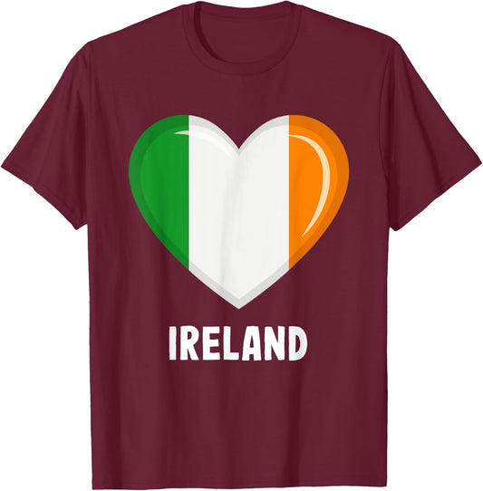 Ireland Flag Jersey | Irish T-Shirt - T-Shirt | Maroon