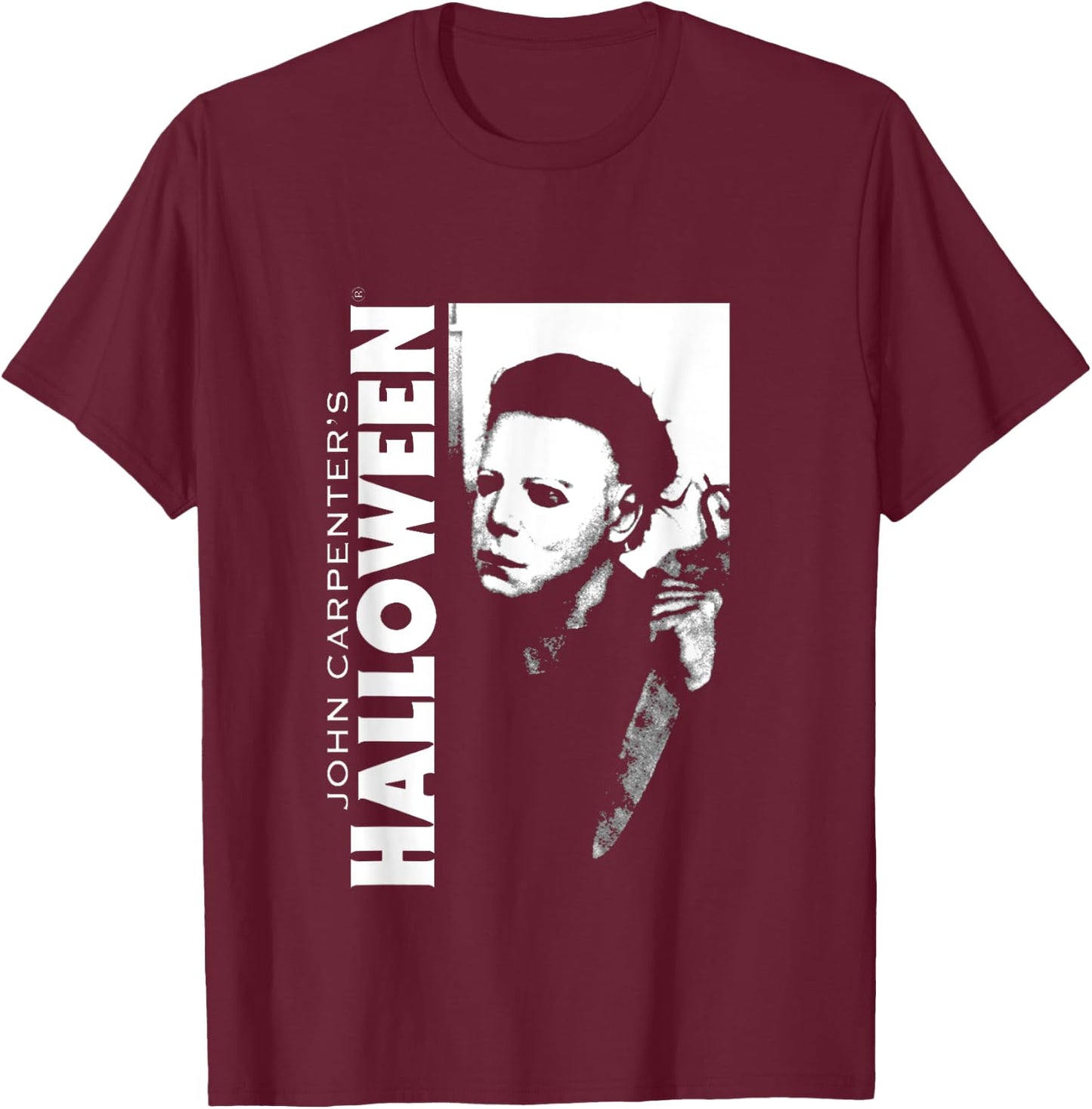 Halloween Michael Myers Hunting For Laurie T-Shirt - T-Shirt | Maroon