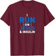 Diabetes Awareness Type 1 2 - Diabetic T1D T2D T-Shirt - T-Shirt | Maroon