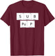 BDSM Periodic Table Element Sub Pup Gay Kink Roleplay T-Shirt - T-Shirt | Maroon