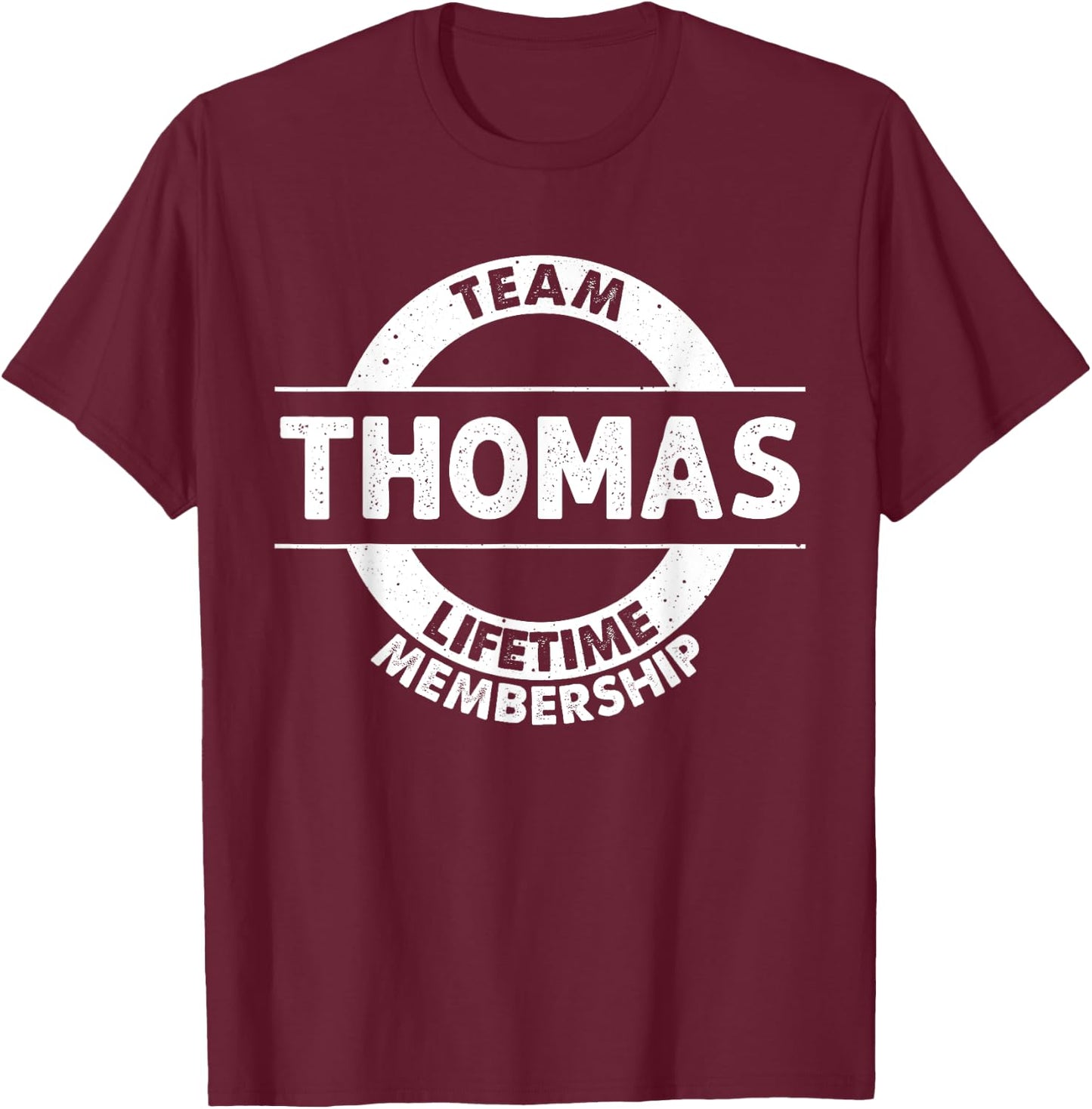 THOMAS Gift Funny Surname Family Tree Birthday Reunion Idea T-Shirt - T-Shirt | Maroon