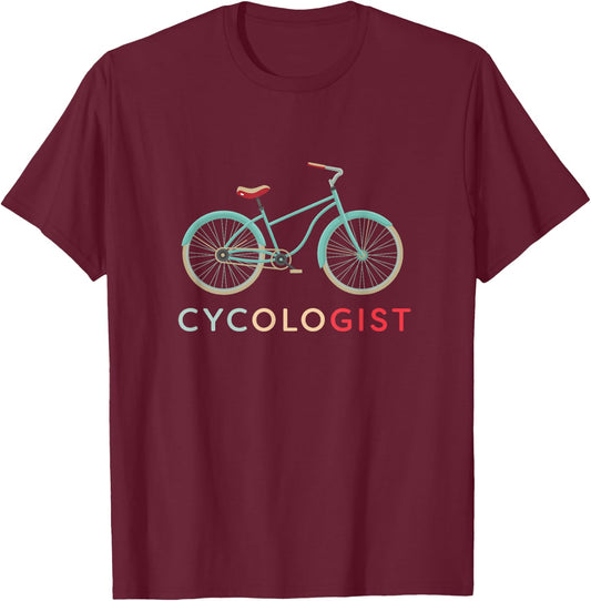 Cycologist Funny Vintage Bicycle design - Bike Cyclists Gift T-Shirt - T-Shirt | Maroon