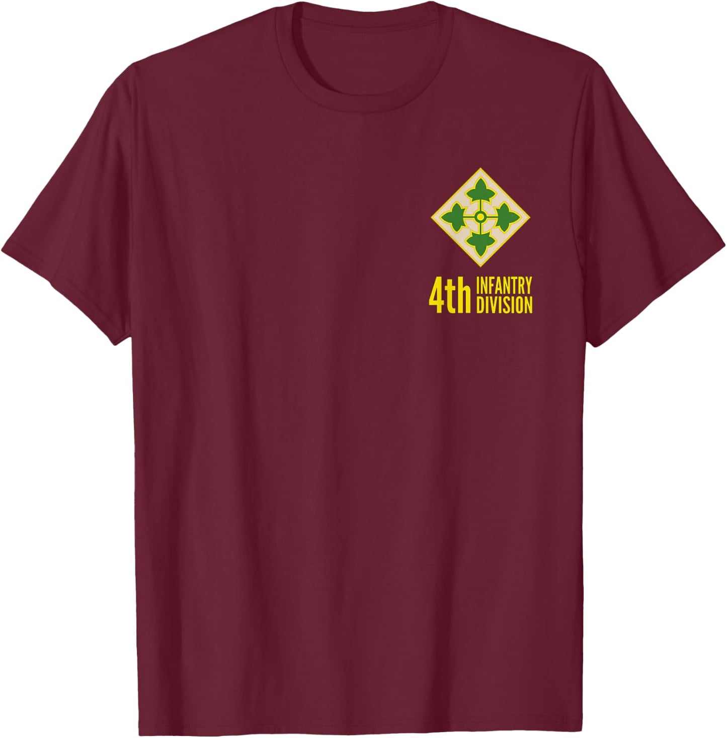 4th Infantry Division Army T-Shirt - T-Shirt | Maroon